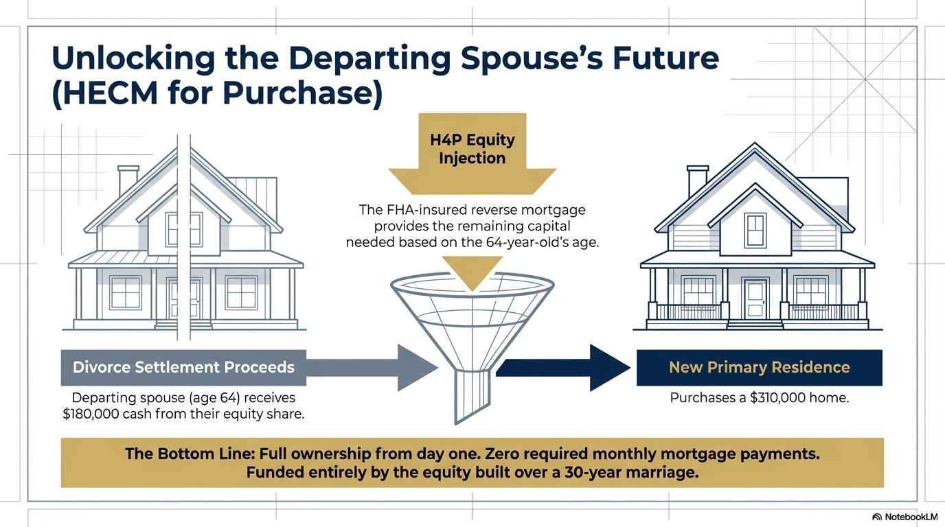 Unlocking the Departing Spouse's Future — HECM for Purchase flow